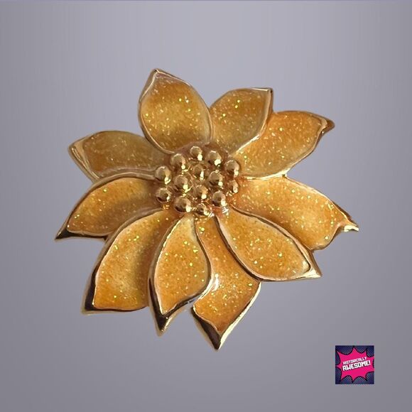 Vintage White Christmas Pin/Penta Lock and Holiday Seasonal Brooch - RARE - NIB - Picture 3 of 5